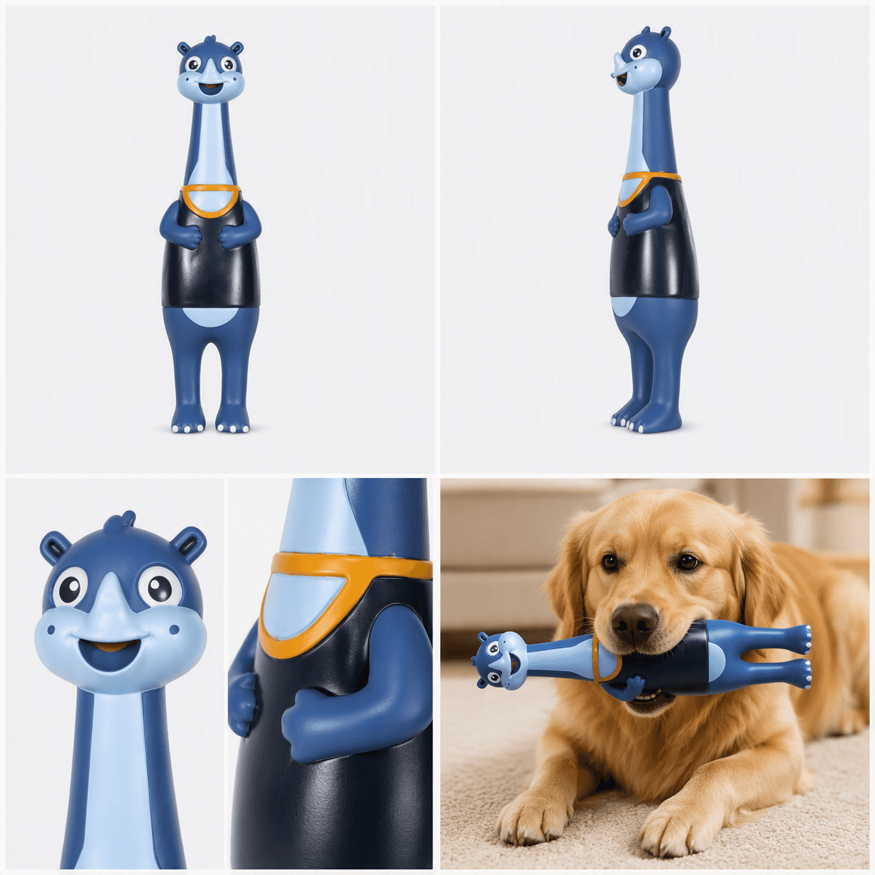 ZOLUX KARTOON Hundespielzeug Dinosaurier mit Quietscher 32 cm – Bild 7