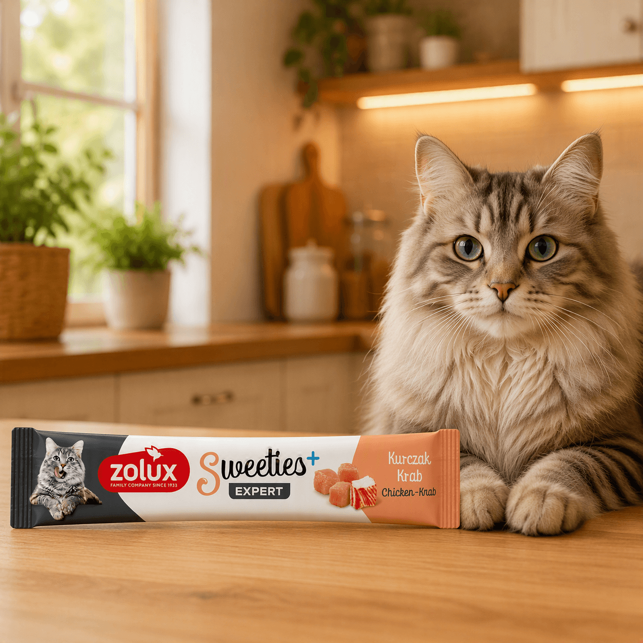ZOLUX SWEETIES Cremesnack für Katzen mit Hähnchen und Krabben, 14 g – Bild 5