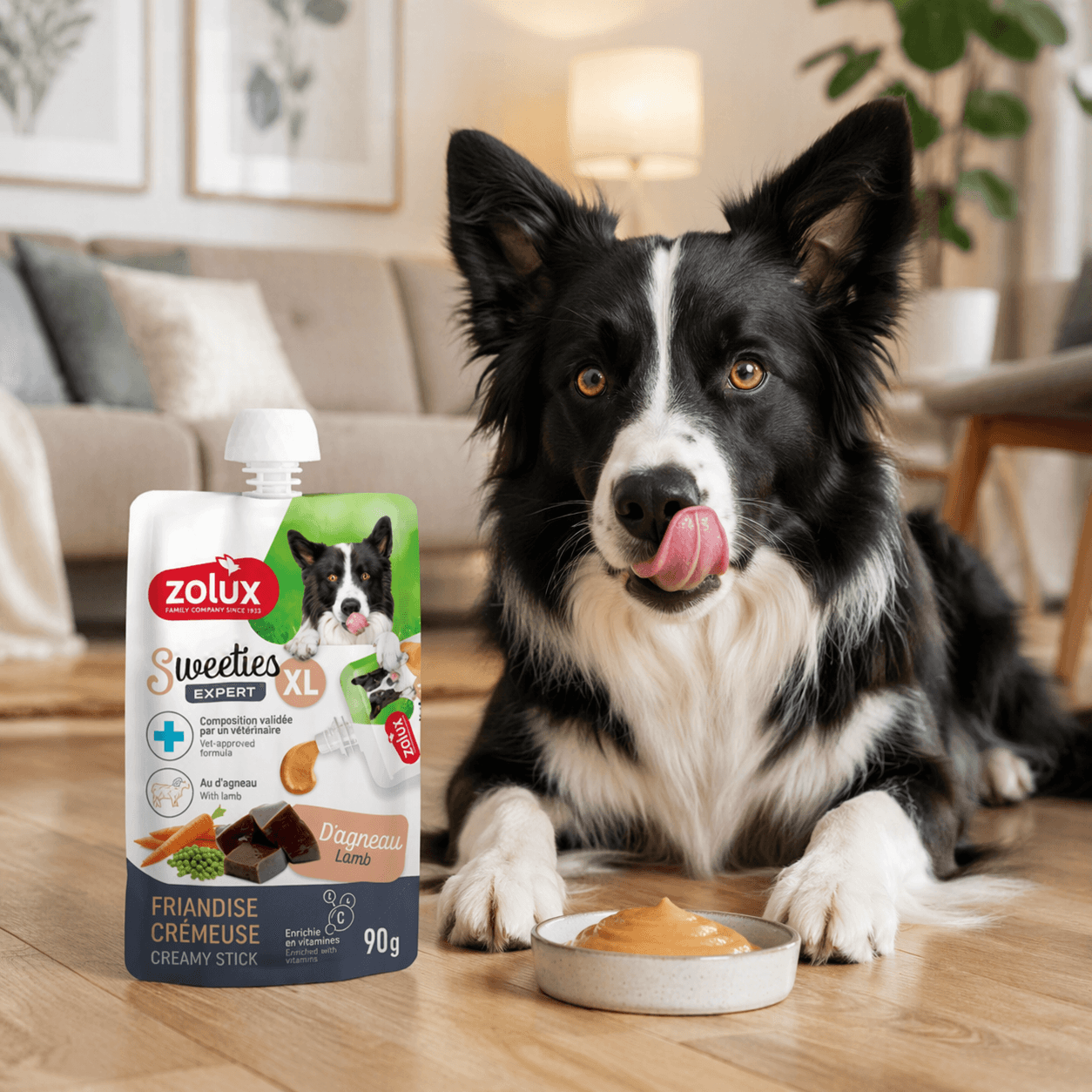 ZOLUX SWEETIES XL Cremiger Hundesnack mit Lamm 90 g – Bild 11