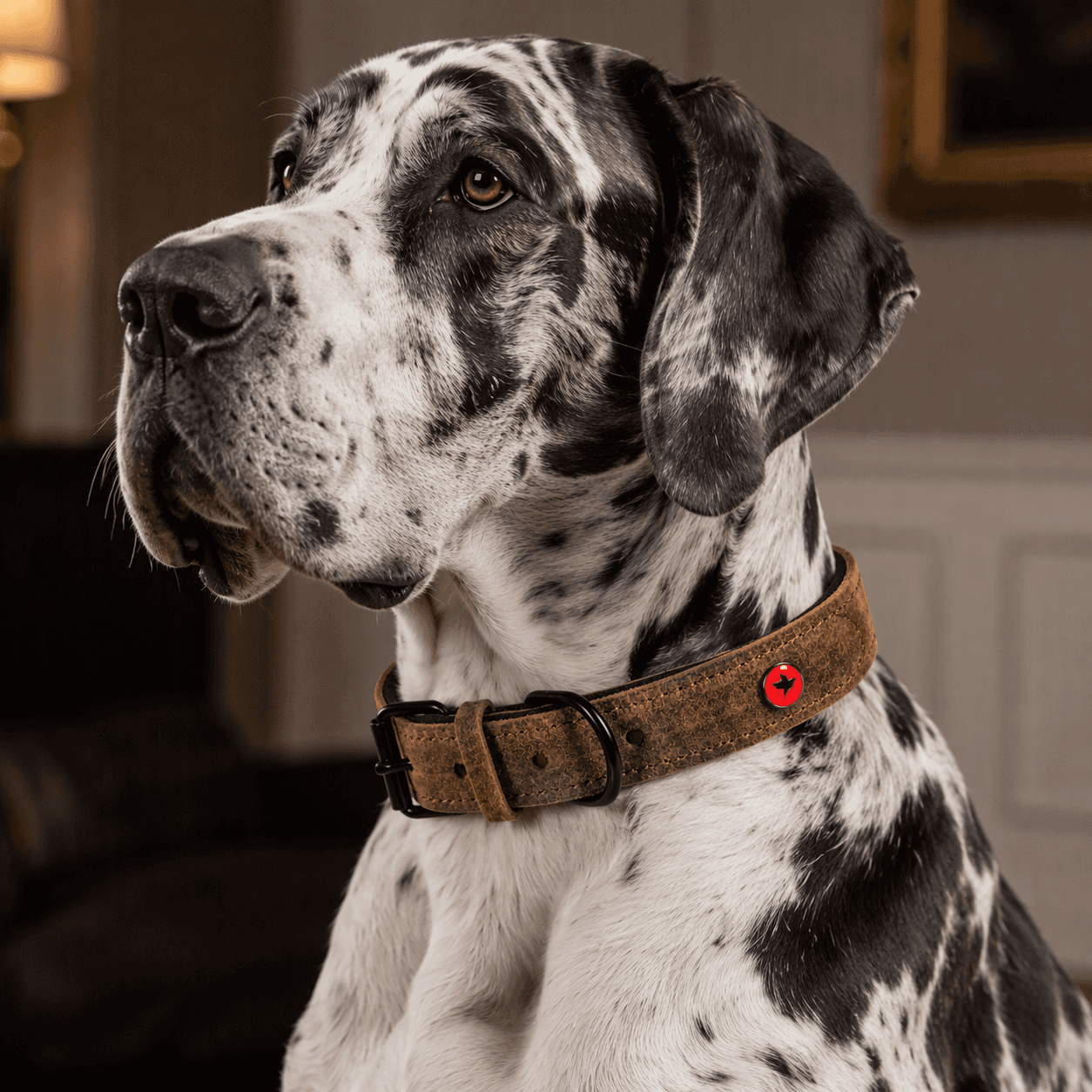 ZOLUX Komfort-Lederhalsband für Hunde, 53–65 cm, 30 mm, braun – Bild 13