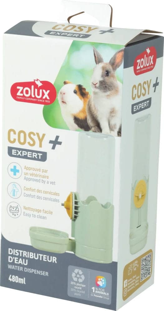 ZOLUX COSY Wasserspender für Kaninchen und Meerschweinchen 480 ml, grün – Bild 3