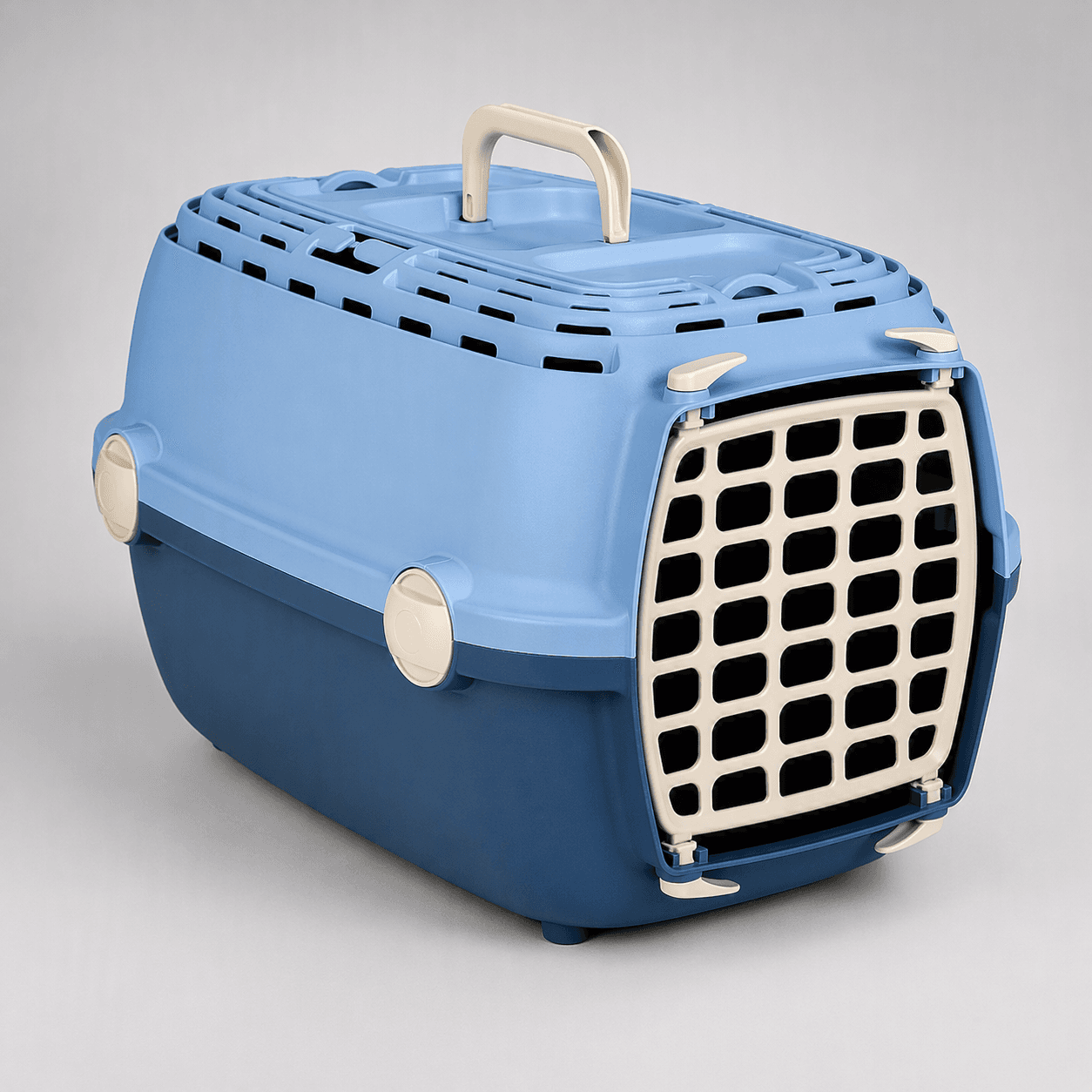ZOLUX Transportbox für Hunde und Katzen bis 6 kg HORIZON 1, blaue Kunststofftür – Bild 7
