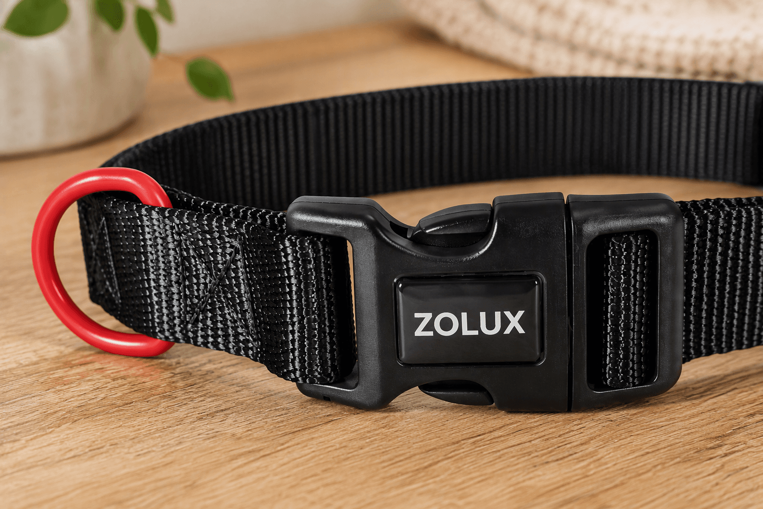 ZOLUX Klassisches Nylon-Hundehalsband, 26–39 cm, 15 mm, schwarz – Bild 5