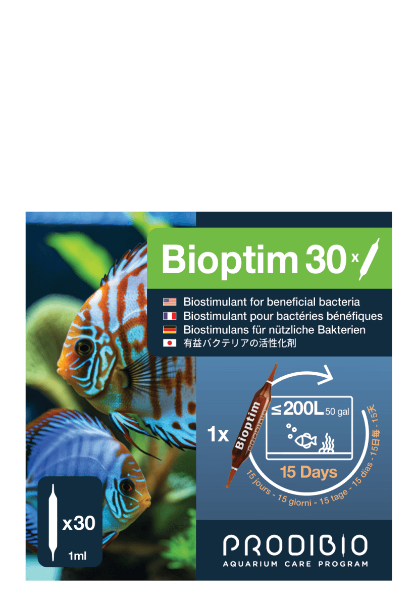 PRODIBIO Bioptim – 30 Ampullen Bakteriennährstoff für Süßwasseraquarien – Bild 1