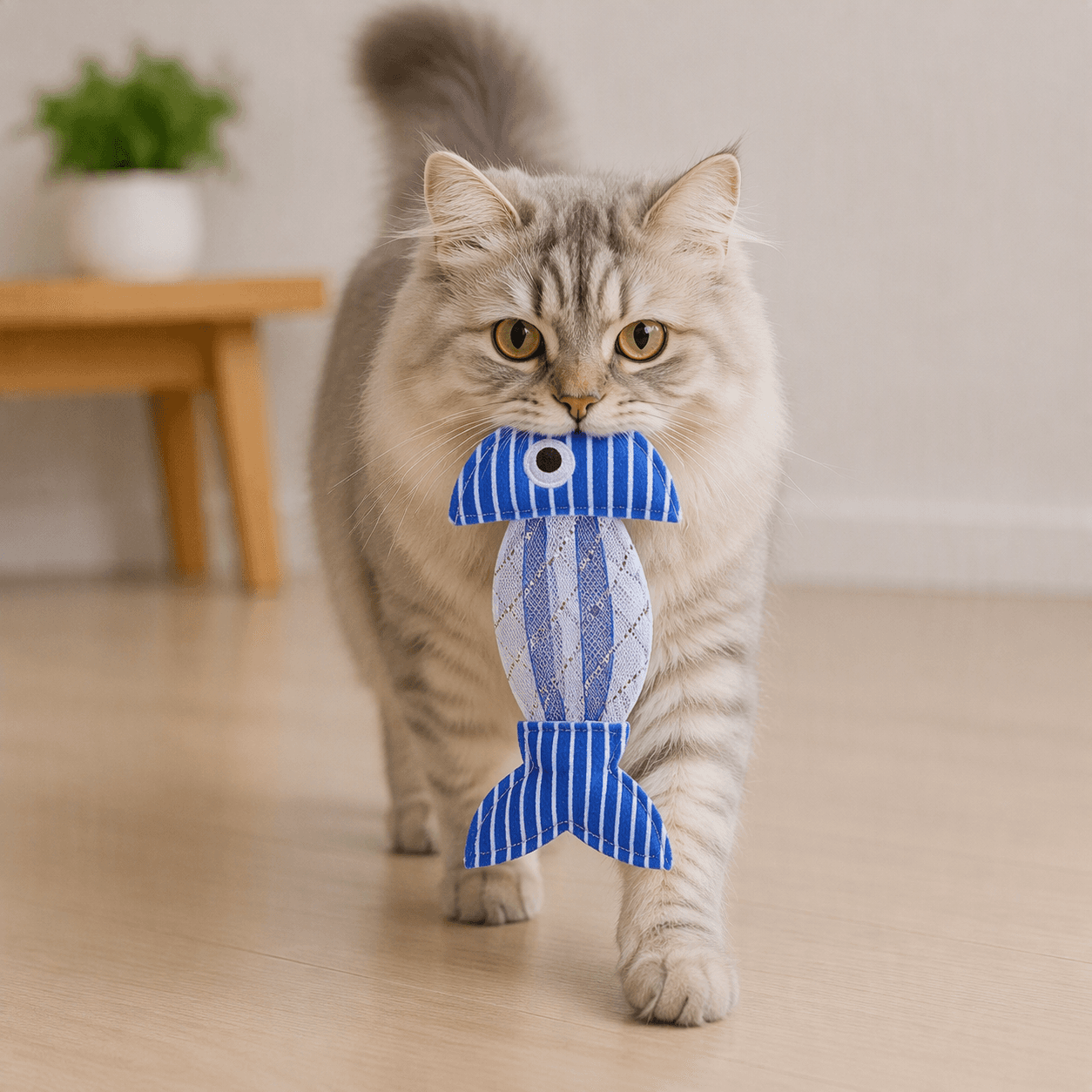 ZOLUX Katzenspielzeug MALO Fisch mit Federeffekt, 13 cm, blau – Bild 8