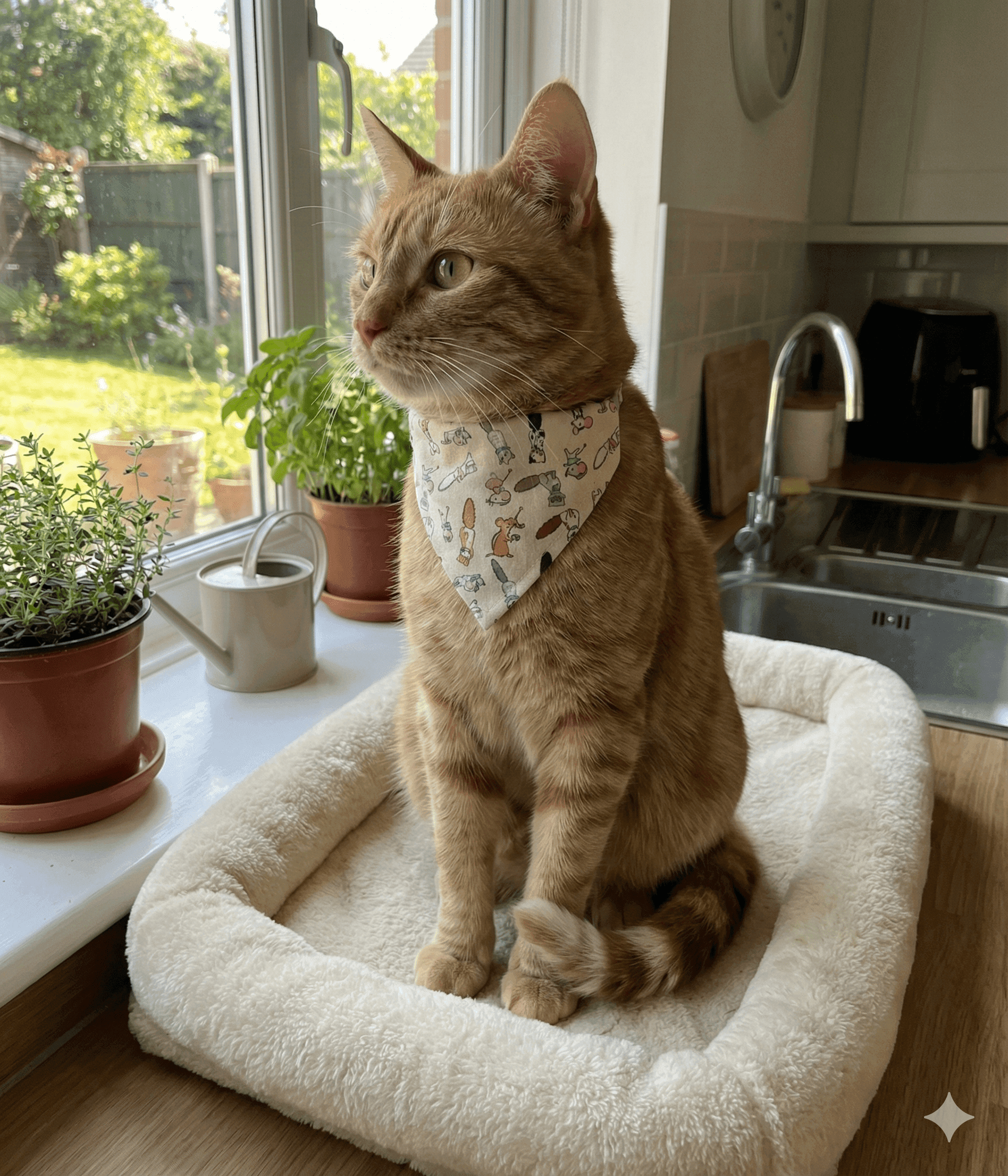 ZOLUX CHATOUILLE Katzenhalsband mit Bandana, Katzen- und Mäusemotiv – Bild 7