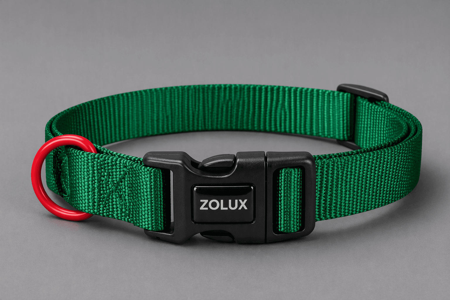 ZOLUX Klassisches Nylon-Hundehalsband, 31–48 cm, 20 mm, grün – Bild 8