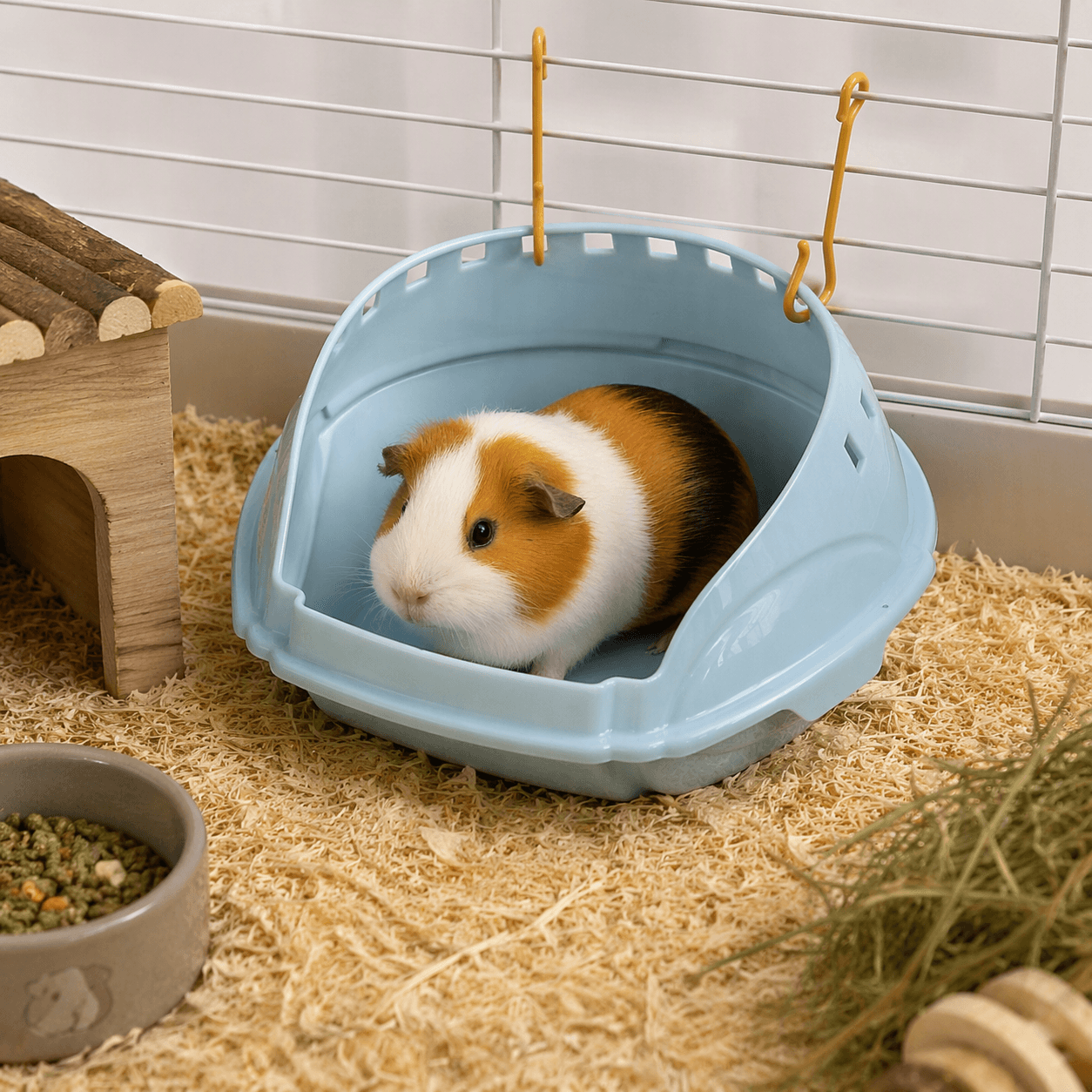 ZOLUX COSY Ecktoilette für Meerschweinchen, blau – Bild 7