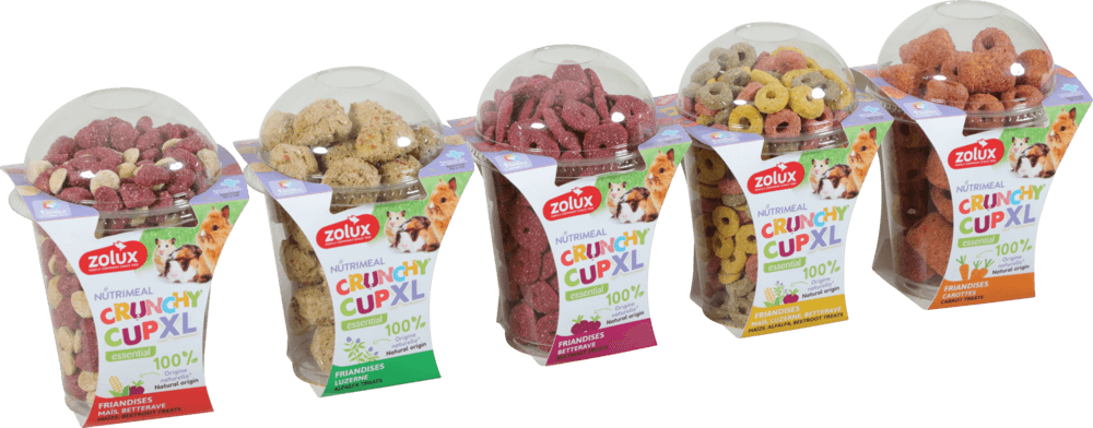 ZOLUX Natürlicher Leckerbissen für Nagetiere NUTRIMEAL CRUNCHY CUP XL Rote Bete 260g – Bild 9