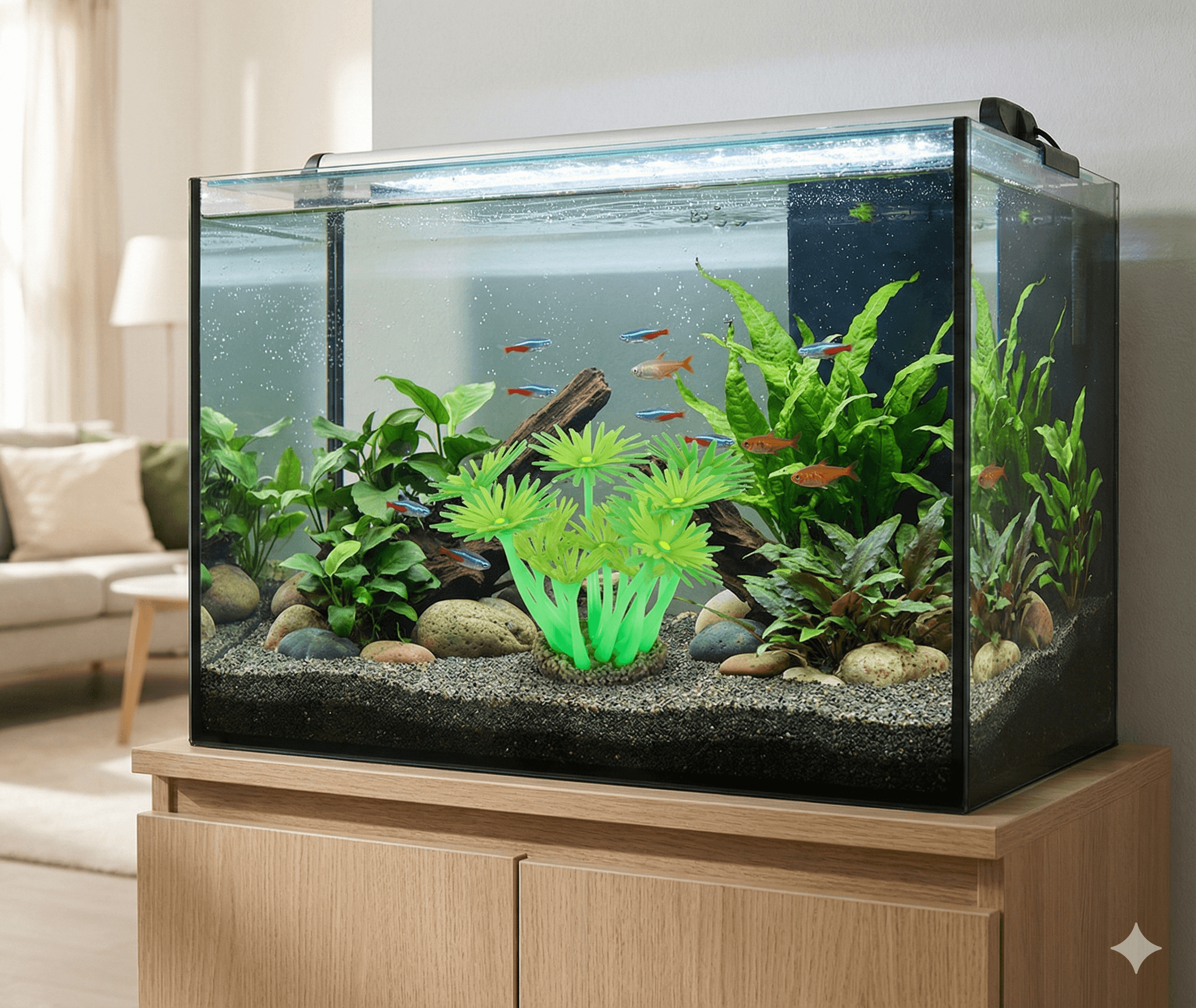 ZOLUX Aquariendekoration FLOWERS 1 grün fluoreszierend – Bild 12