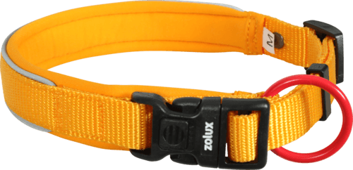 ZOLUX Premium-Nylon-Hundehalsband, Größe M, 40–45 cm, 20 mm, gelb – Bild 6