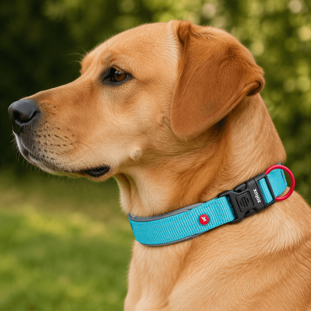 ZOLUX Premium-Nylon-Hundehalsband, Größe XXS, 25–30 cm, 15 mm, türkis – Bild 7