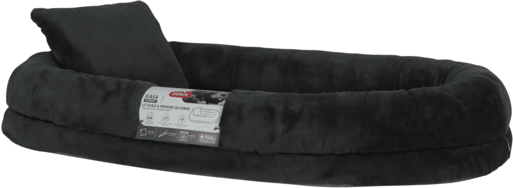 ZOLUX Ovales Hundebett GAIA mit Memory-Schaum, 110 cm, grau – Bild 2