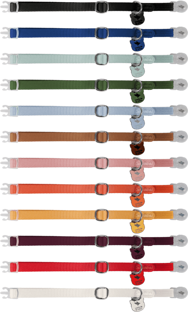 ZOLUX CLASSIC Katzenhalsband mit Anhänger, 20–30 cm, rot – Bild 3