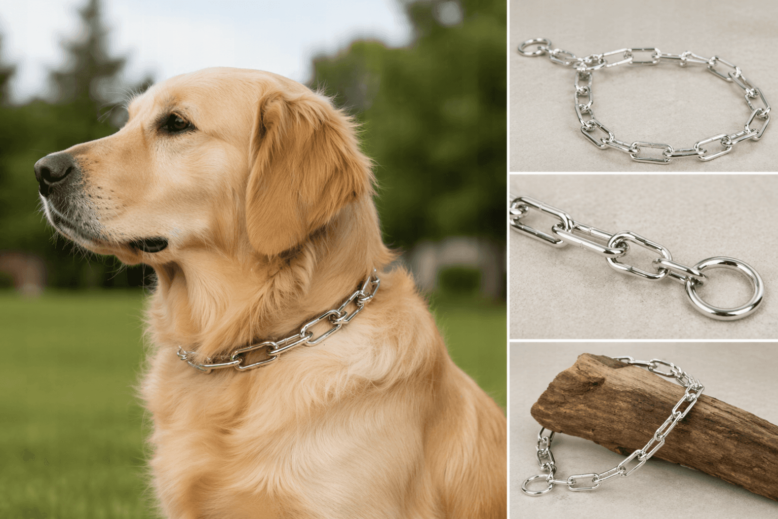 ZOLUX Metall-Würgehalsband für Hunde, 70cm – Bild 4