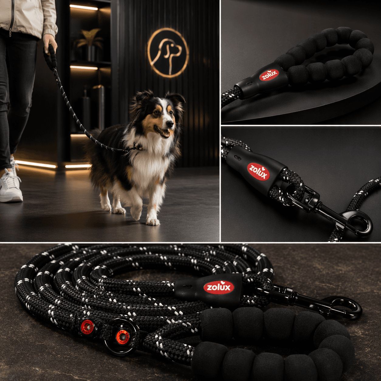 ZOLUX Seilleine für Hunde, 3 m, 13 mm, schwarz – Bild 14