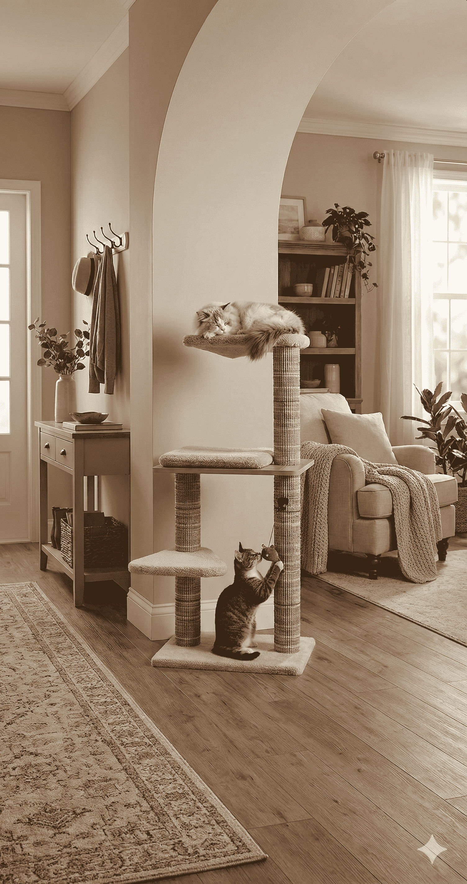 ZOLUX Kratzbaum für Katzen BOREAL, beige, 105 cm – Bild 7