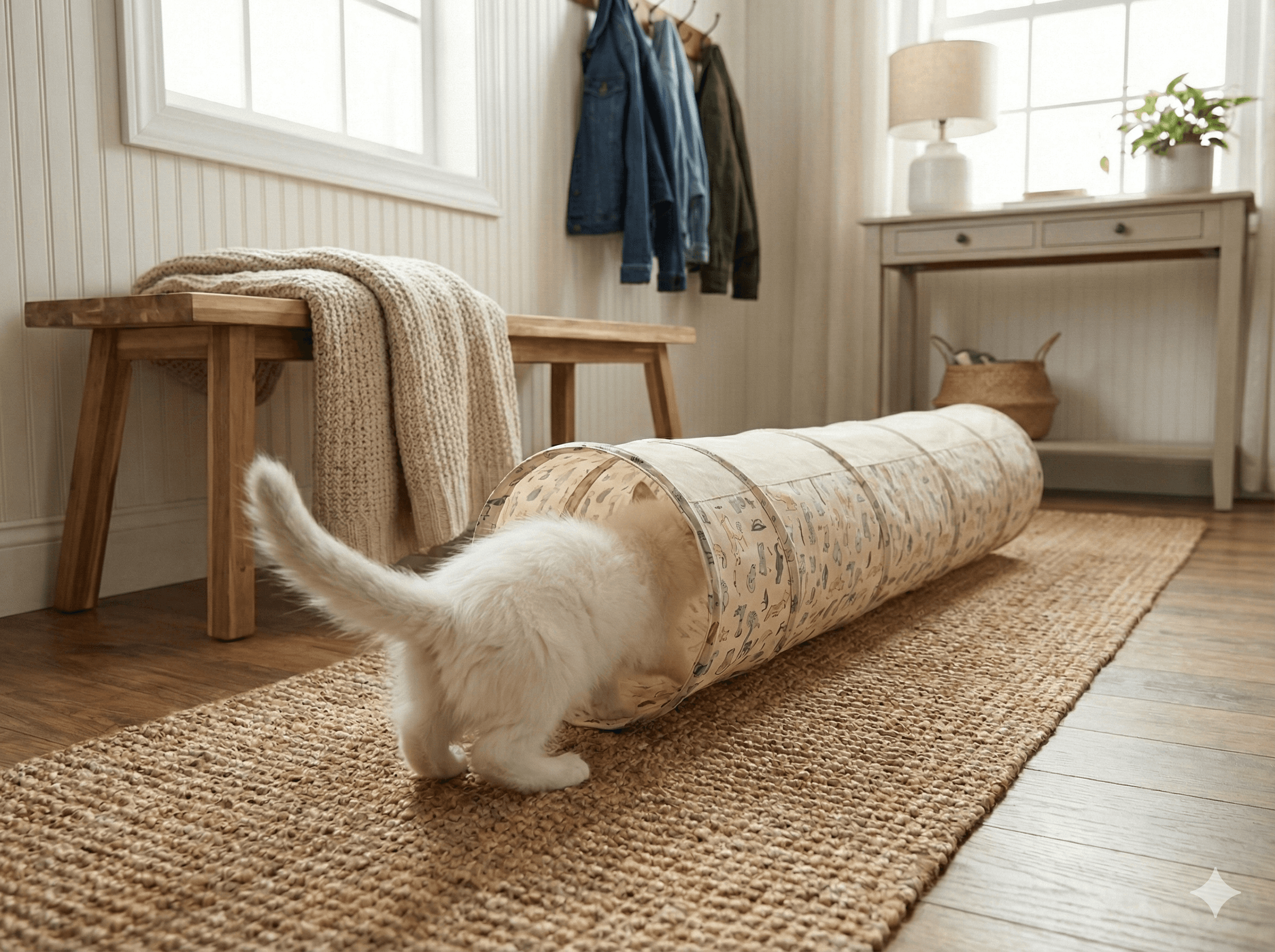 ZOLUX CHATOUILLE Katzentunnel mit Katzen- und Mäusemotiv, 130 cm – Bild 4