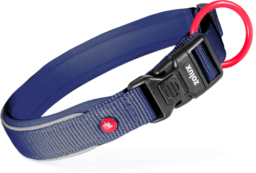 ZOLUX Premium-Nylon-Hundehalsband, Größe L, 45–50 cm, 25 mm, marineblau – Bild 2