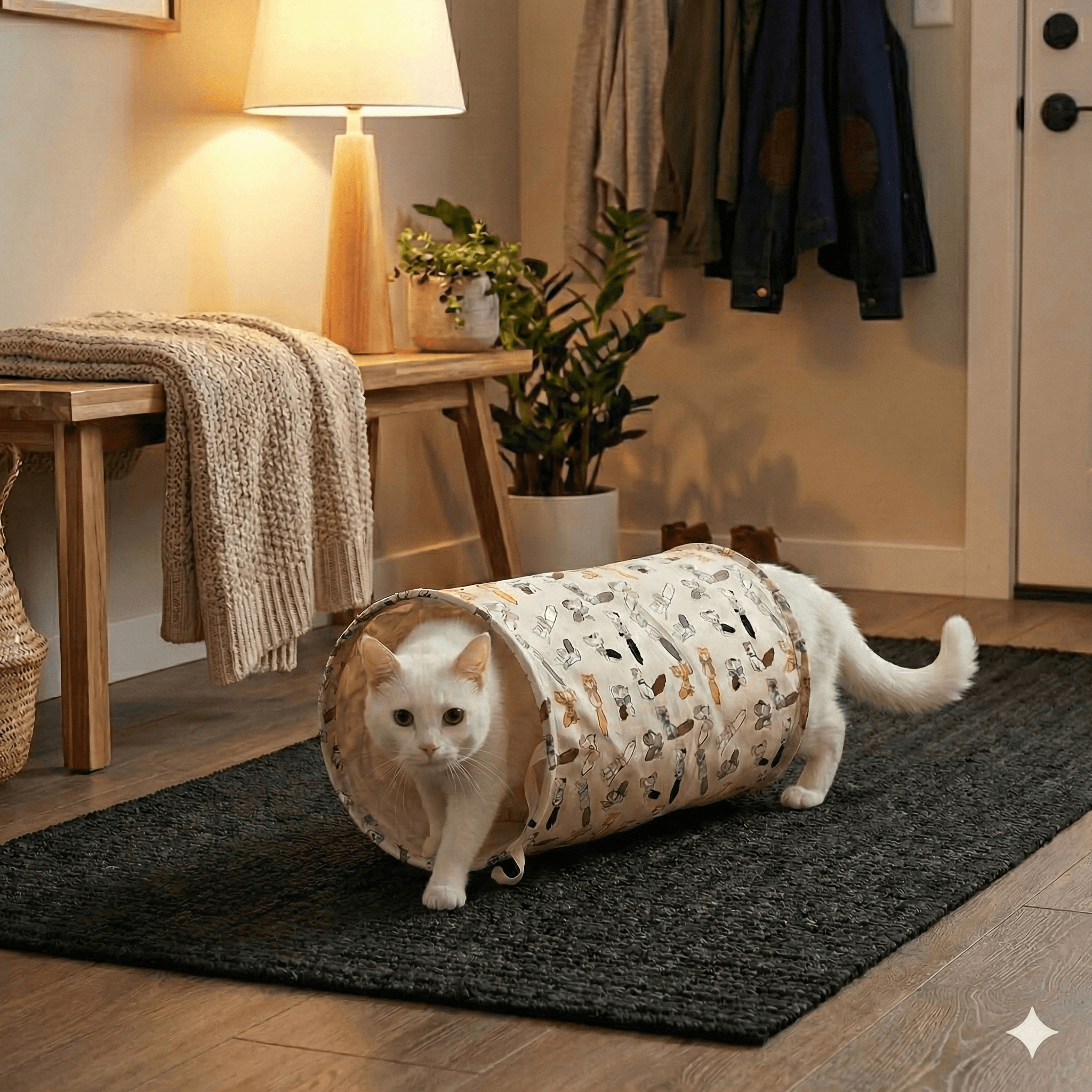 ZOLUX CHATOUILLE Katzentunnel mit Katzen- und Mäusemotiv, 50 cm – Bild 3