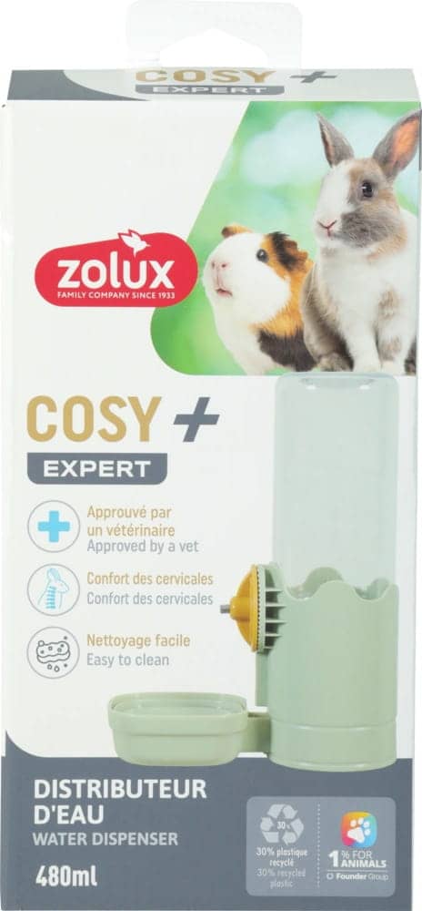 ZOLUX COSY Wasserspender für Kaninchen und Meerschweinchen 480 ml, grün – Bild 4