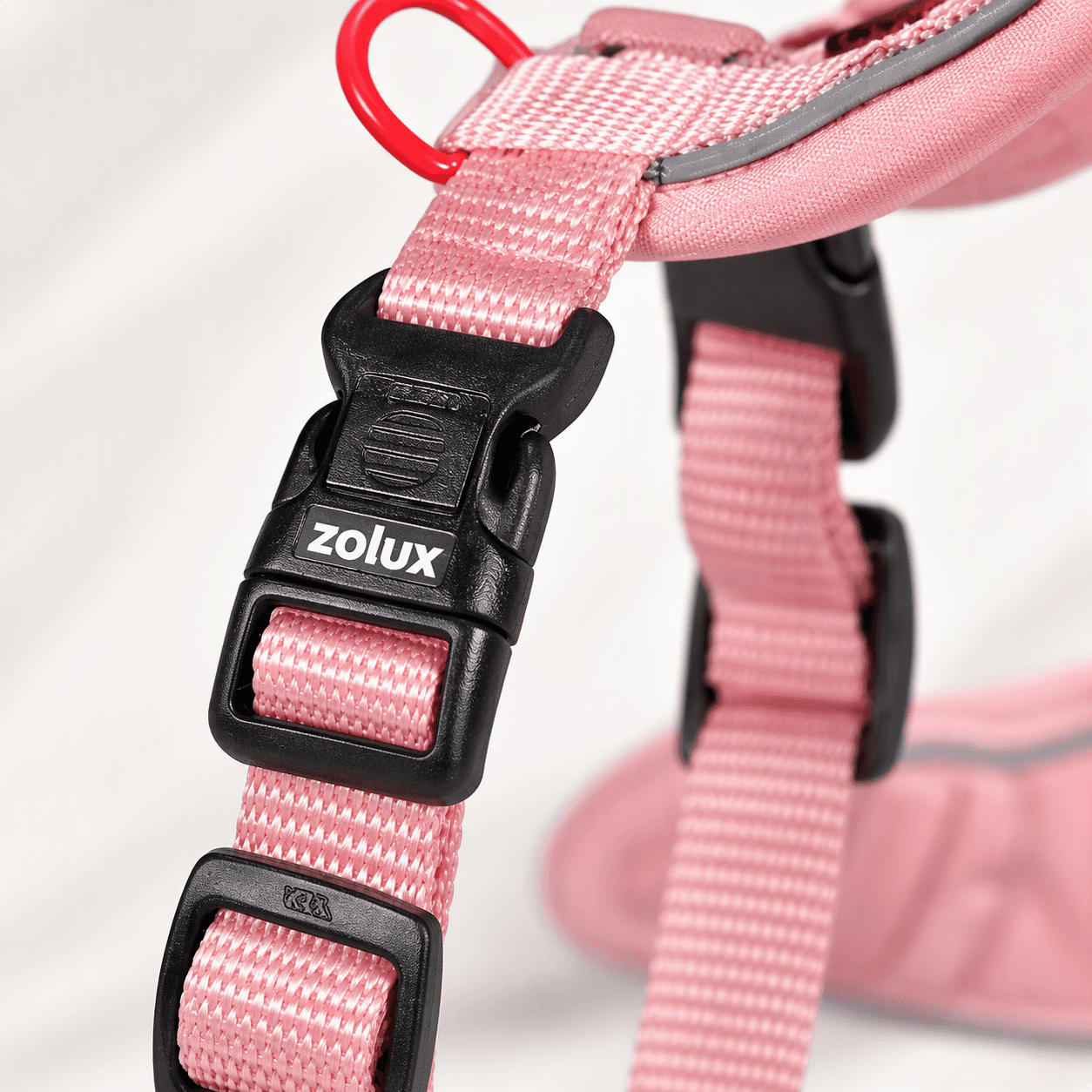 ZOLUX Premium-Nylon-Hundegeschirr, Größe S, 38–56 cm, 15 mm, rosa – Bild 4