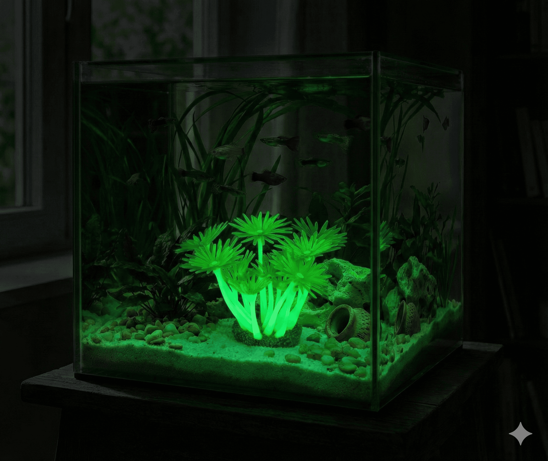 ZOLUX Aquariendekoration FLOWERS 1 grün fluoreszierend – Bild 14