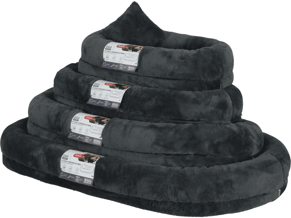 ZOLUX Ovales Hundebett GAIA mit Memory-Schaum, 90 cm, grau – Bild 6