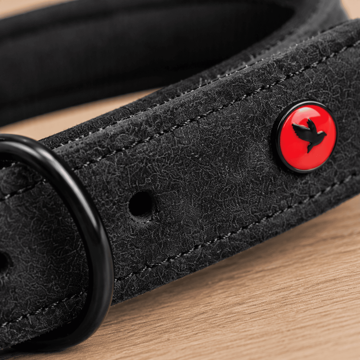 ZOLUX Komfort-Lederhalsband für Hunde, 53–65 cm, 30 mm, schwarz – Bild 7