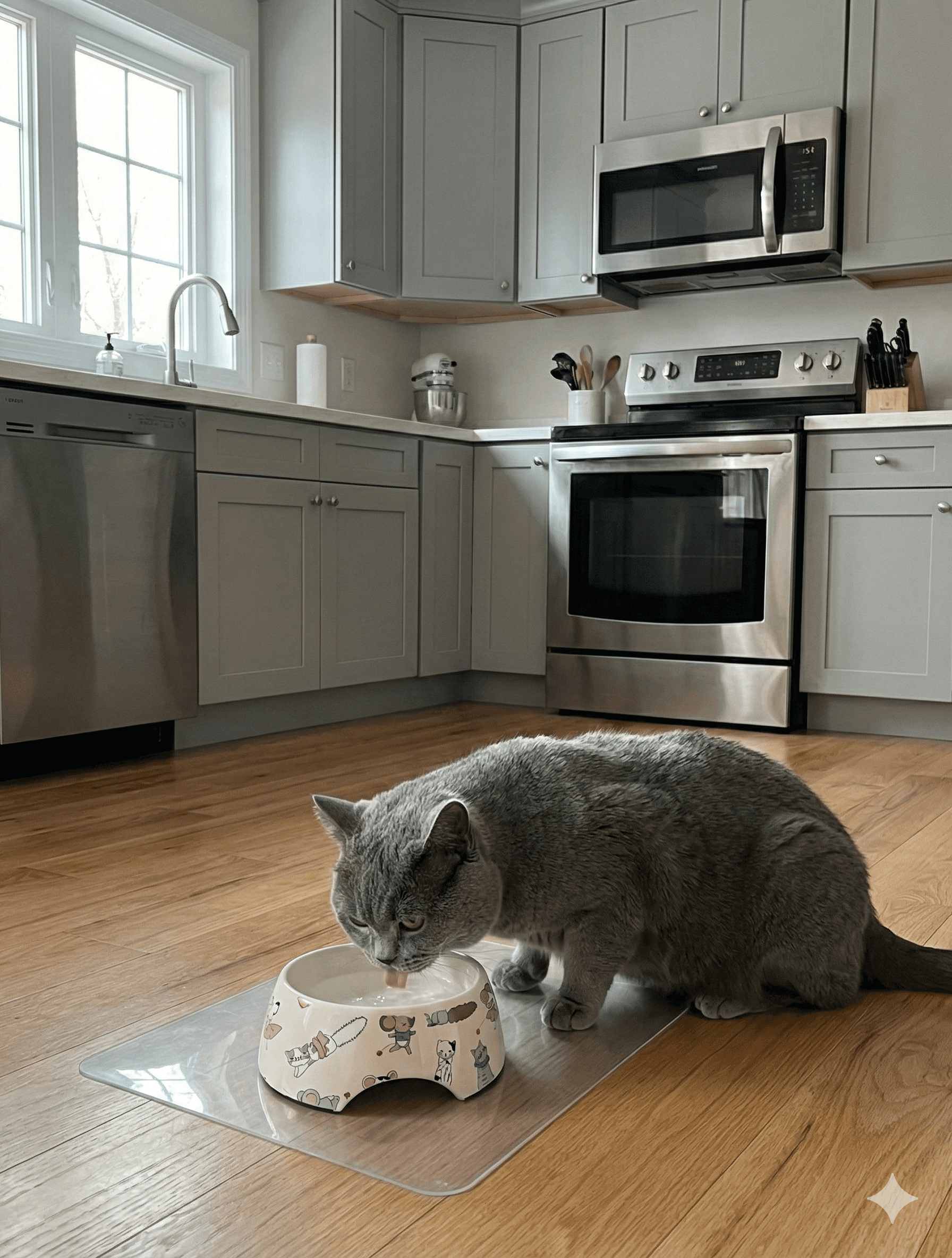 ZOLUX CHATOUILLE Katzennapf mit Katzen- und Mäusemotiv, 230 ml – Bild 3