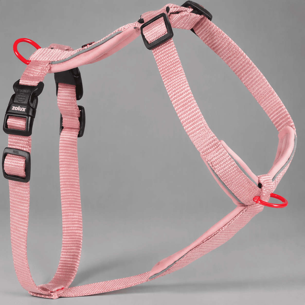 ZOLUX Premium-Nylon-Hundegeschirr, Größe L/XL, 65–97 cm, 25 mm, rosa – Bild 7