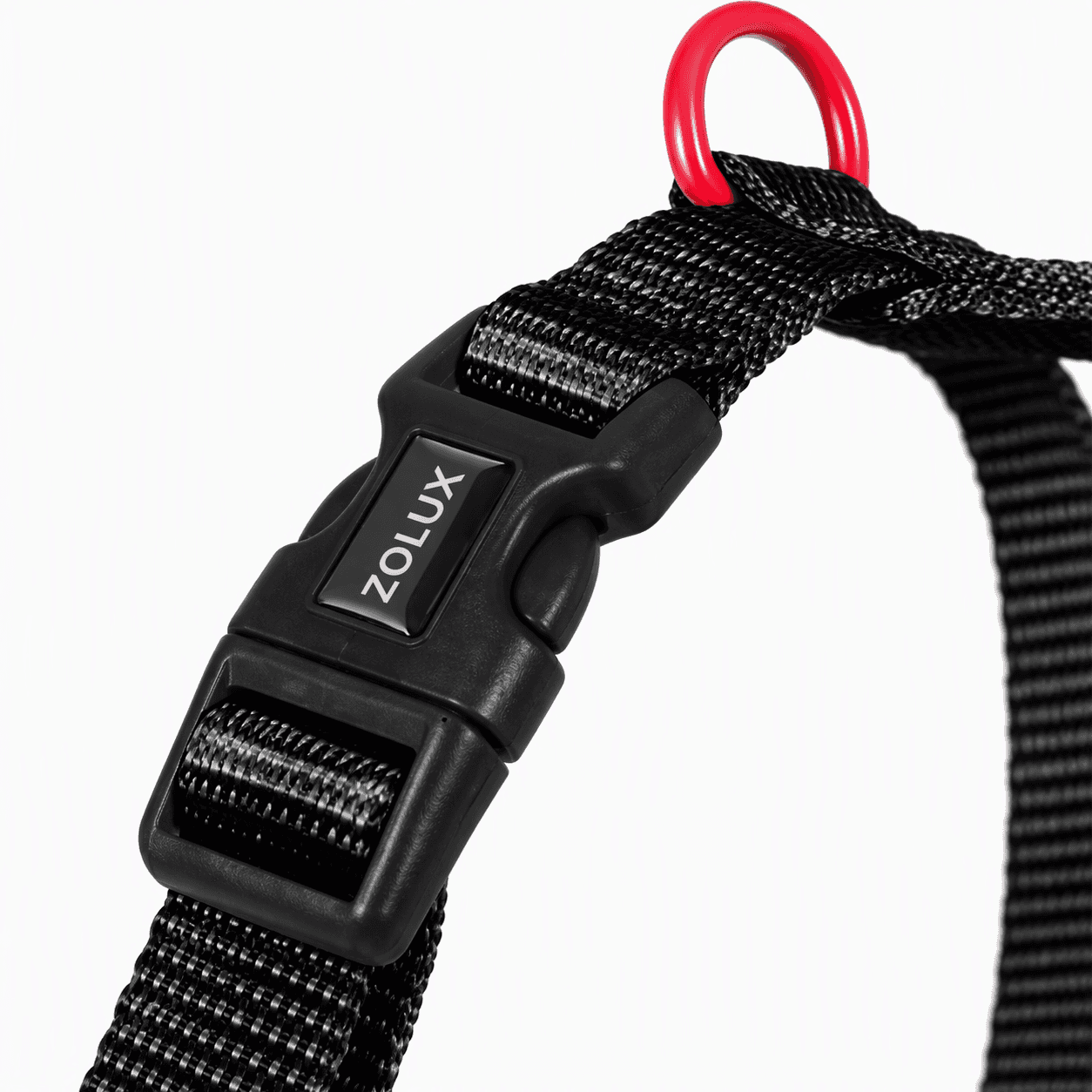 ZOLUX Klassisches Nylon-Hundegeschirr, 45–68 cm, 20 mm, schwarz – Bild 3