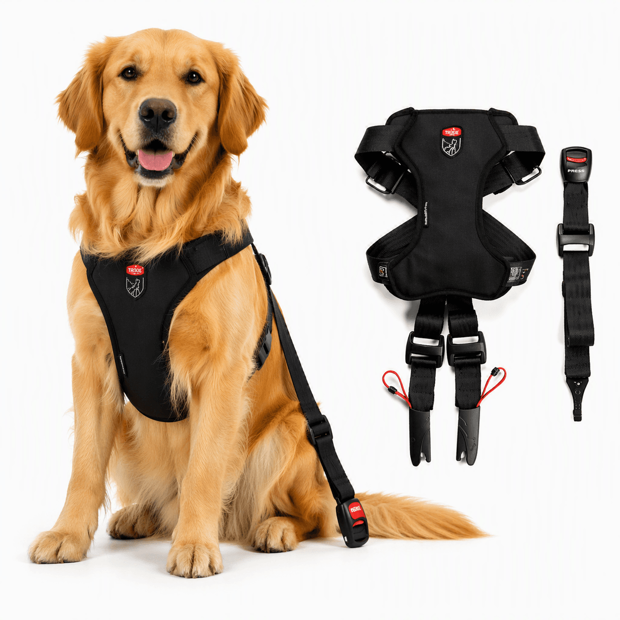 ZOLUX Hundegeschirr TRAVEL SAFE M, schwarz – Bild 1