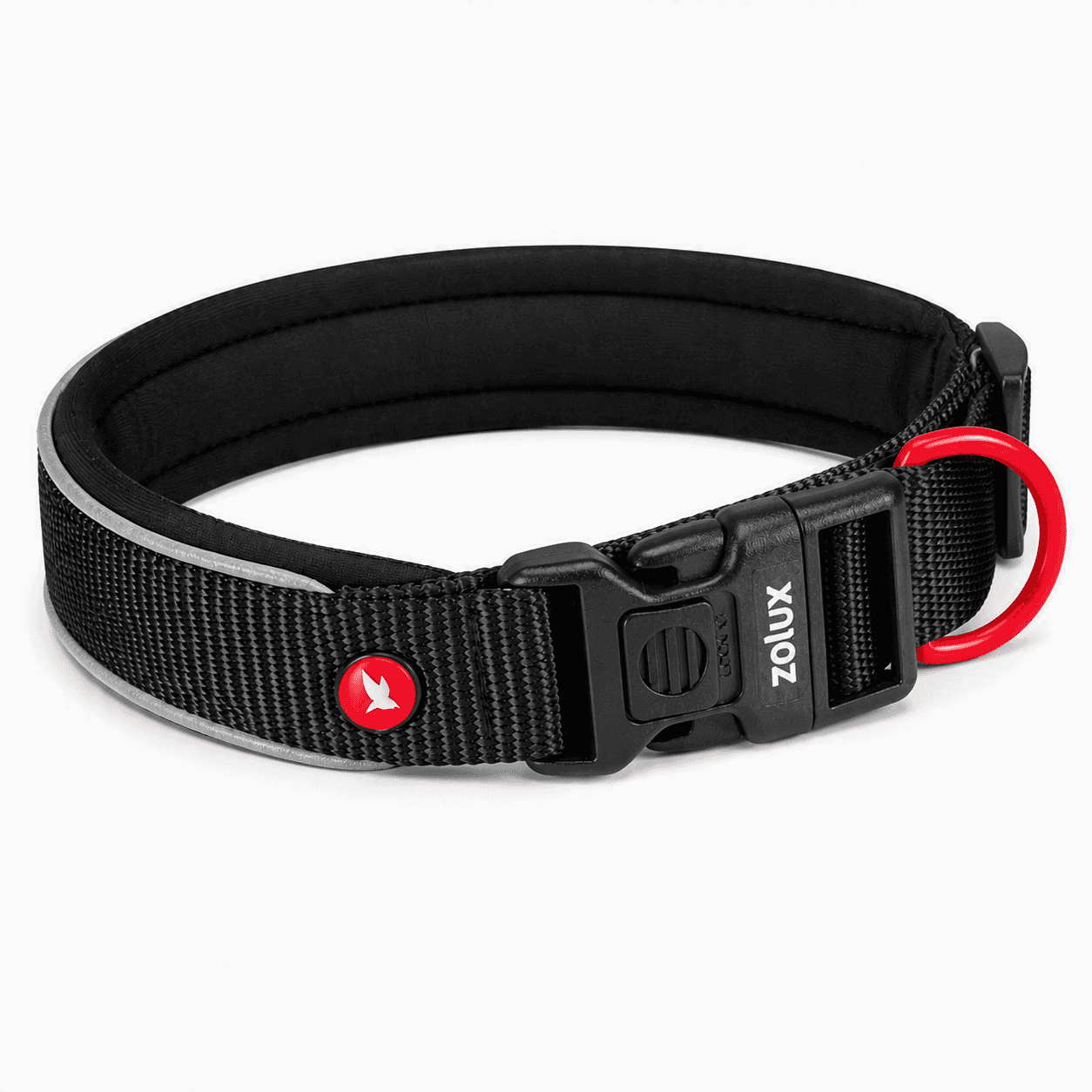 ZOLUX Premium-Nylon-Hundehalsband, Größe XXS, 25–30 cm, 15 mm, schwarz – Bild 8