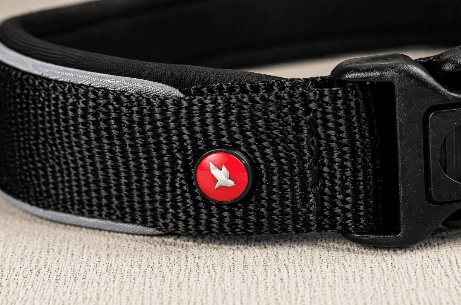 ZOLUX Premium-Nylon-Hundehalsband, Größe L, 45–50 cm, 25 mm, schwarz – Bild 6