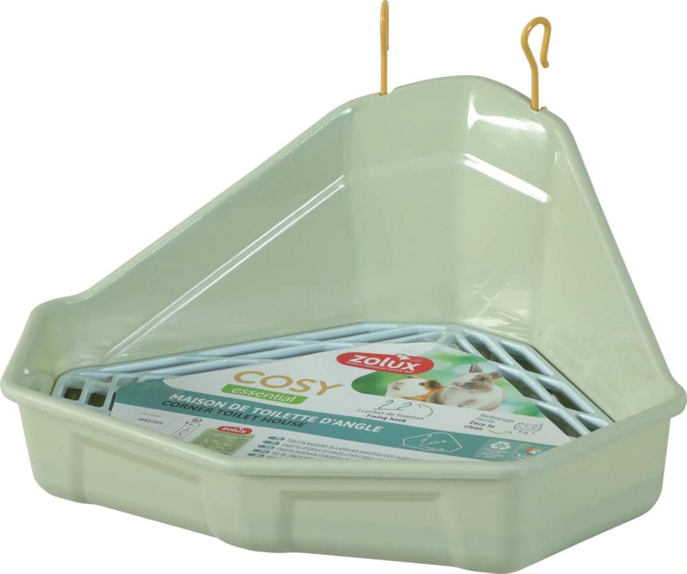 ZOLUX COSY Ecktoilette für Kaninchen und Meerschweinchen, grün – Bild 2