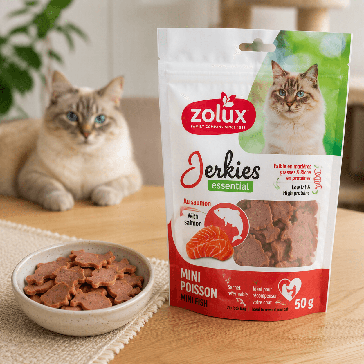 ZOLUX JERKIES Katzensnack mit Lachs, 50 g – Bild 7