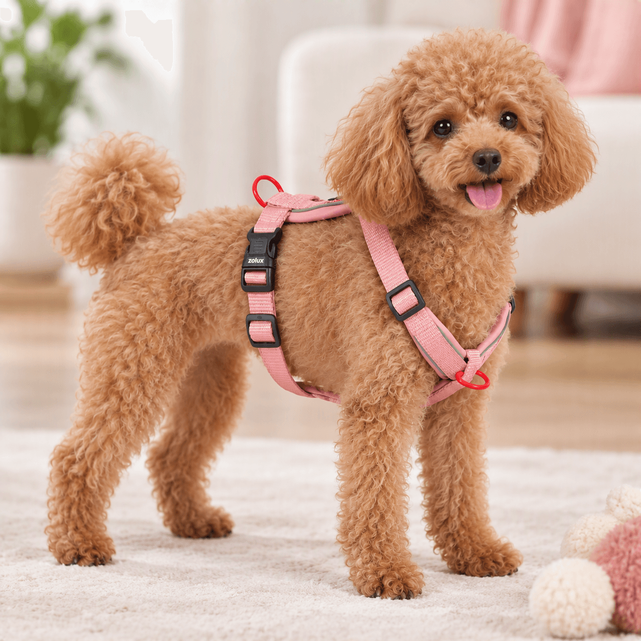 ZOLUX Premium-Nylon-Hundegeschirr, Größe XS, 30–40 cm, 15 mm, rosa – Bild 6