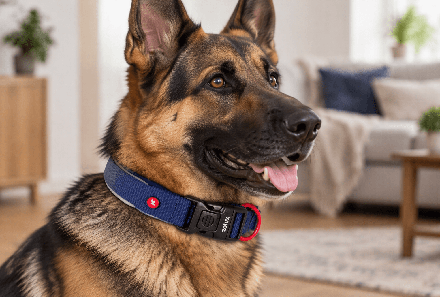 ZOLUX Premium-Nylon-Hundehalsband, Größe L, 45–50 cm, 25 mm, marineblau – Bild 7