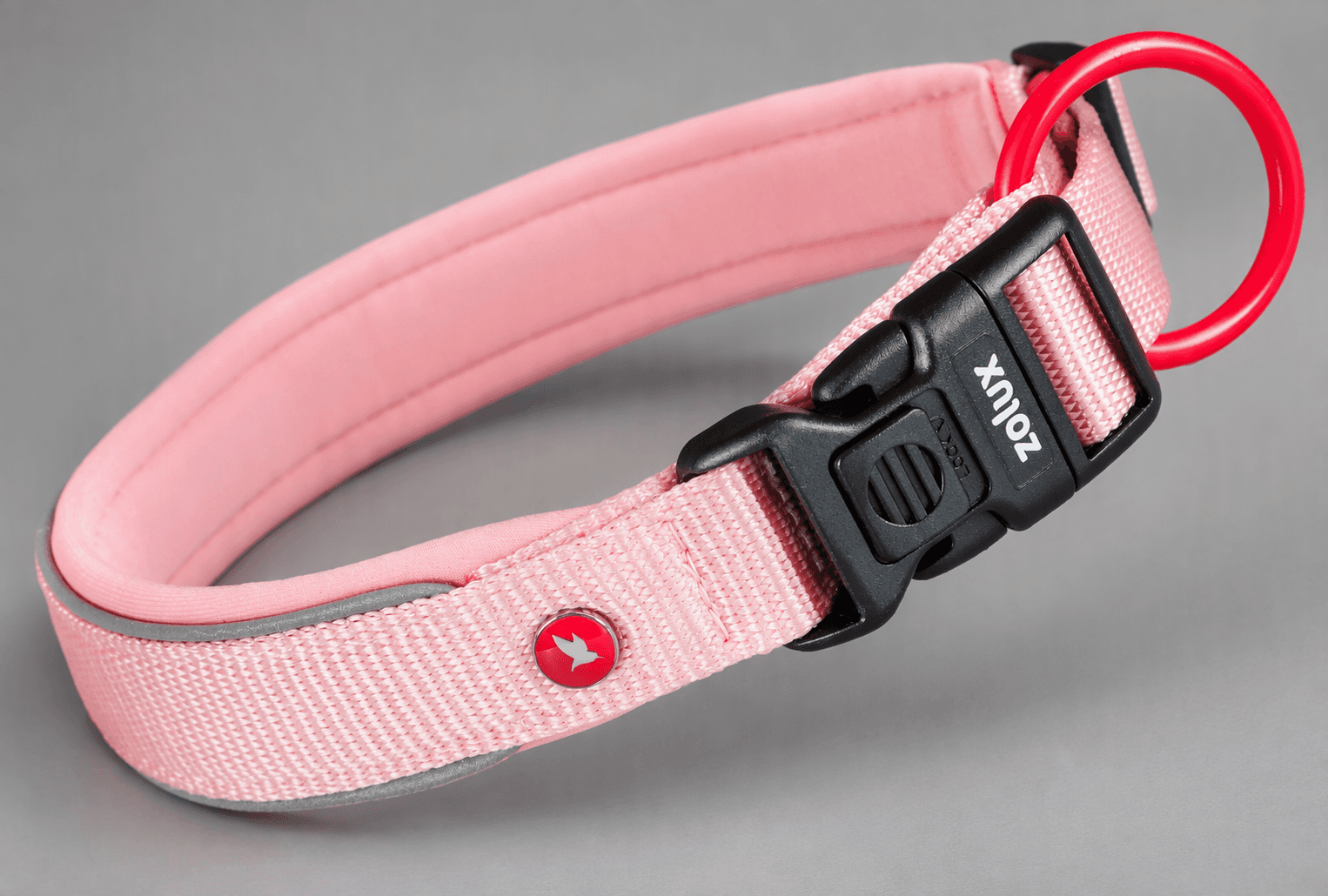 ZOLUX Premium-Nylon-Hundehalsband, Größe M, 40–45 cm, 20 mm, rosa – Bild 8