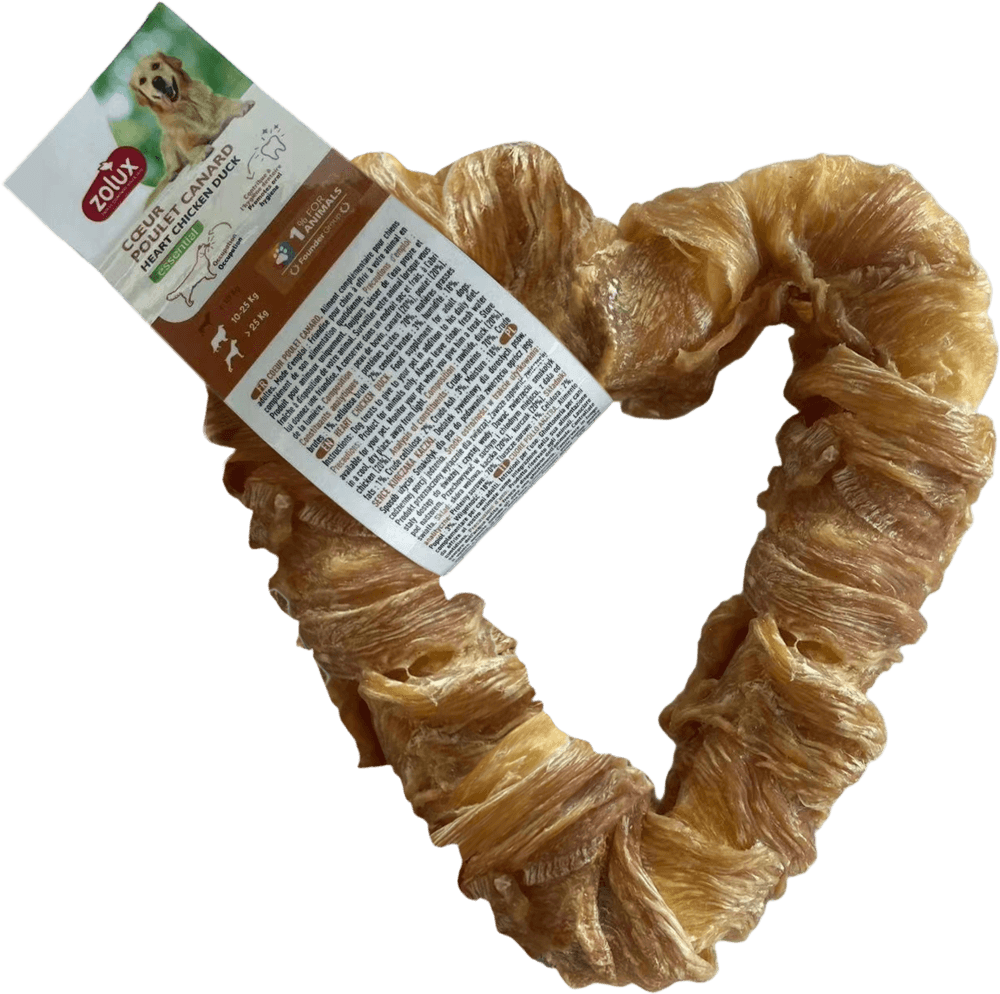 ZOLUX Hundesnack zum Kauen Herz mit Huhn und Ente 75 g – Bild 3