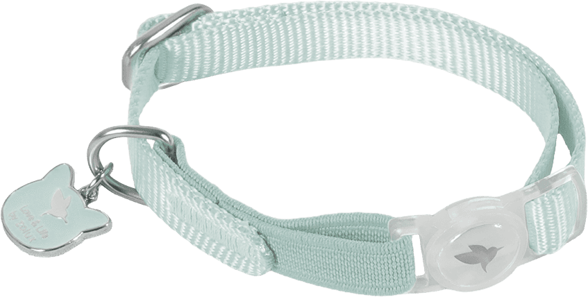 ZOLUX CLASSIC Katzenhalsband mit Anhänger, 20–30 cm, hellgrün – Bild 2
