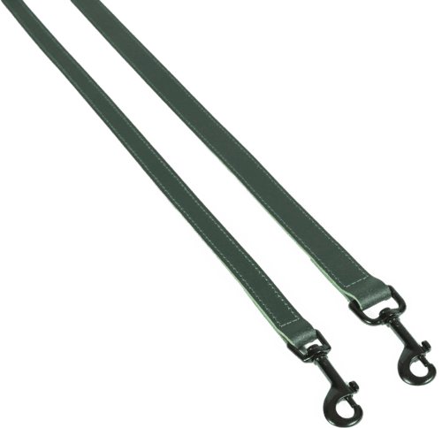 ZOLUX Klassische Lederleine für Hunde, 1 m, 20 mm, grün – Bild 3