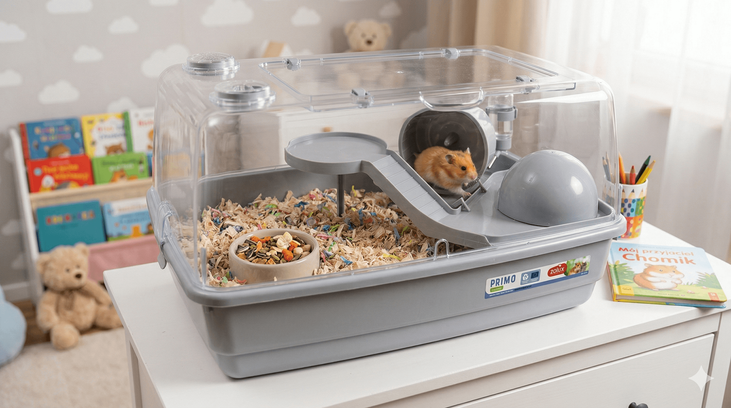 ZOLUX PRIMO VISION 55 Käfig für Hamster und Mäuse, weiß/grau – Bild 9