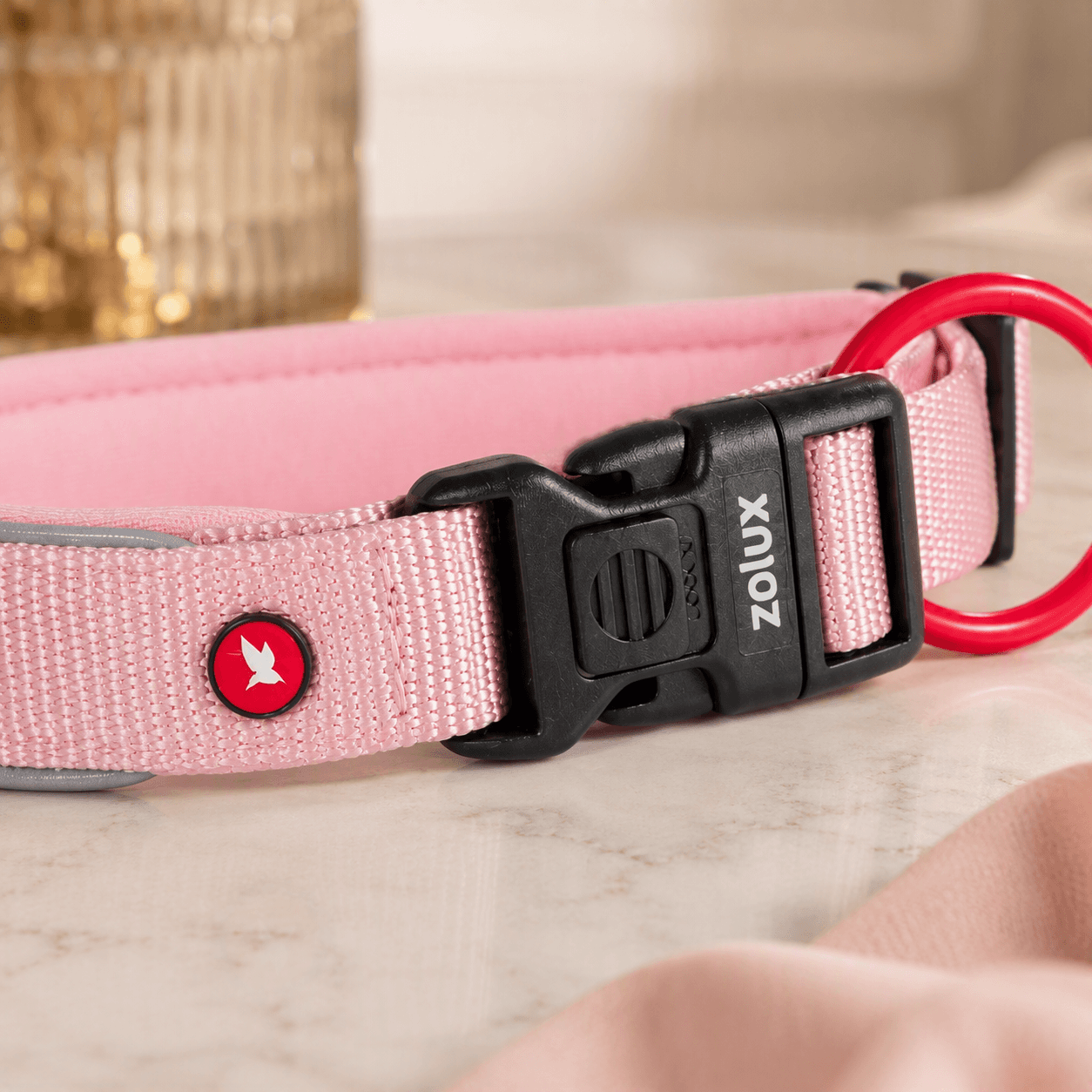 ZOLUX Premium-Nylon-Hundehalsband, Größe XXS, 25–30 cm, 15 mm, rosa – Bild 6