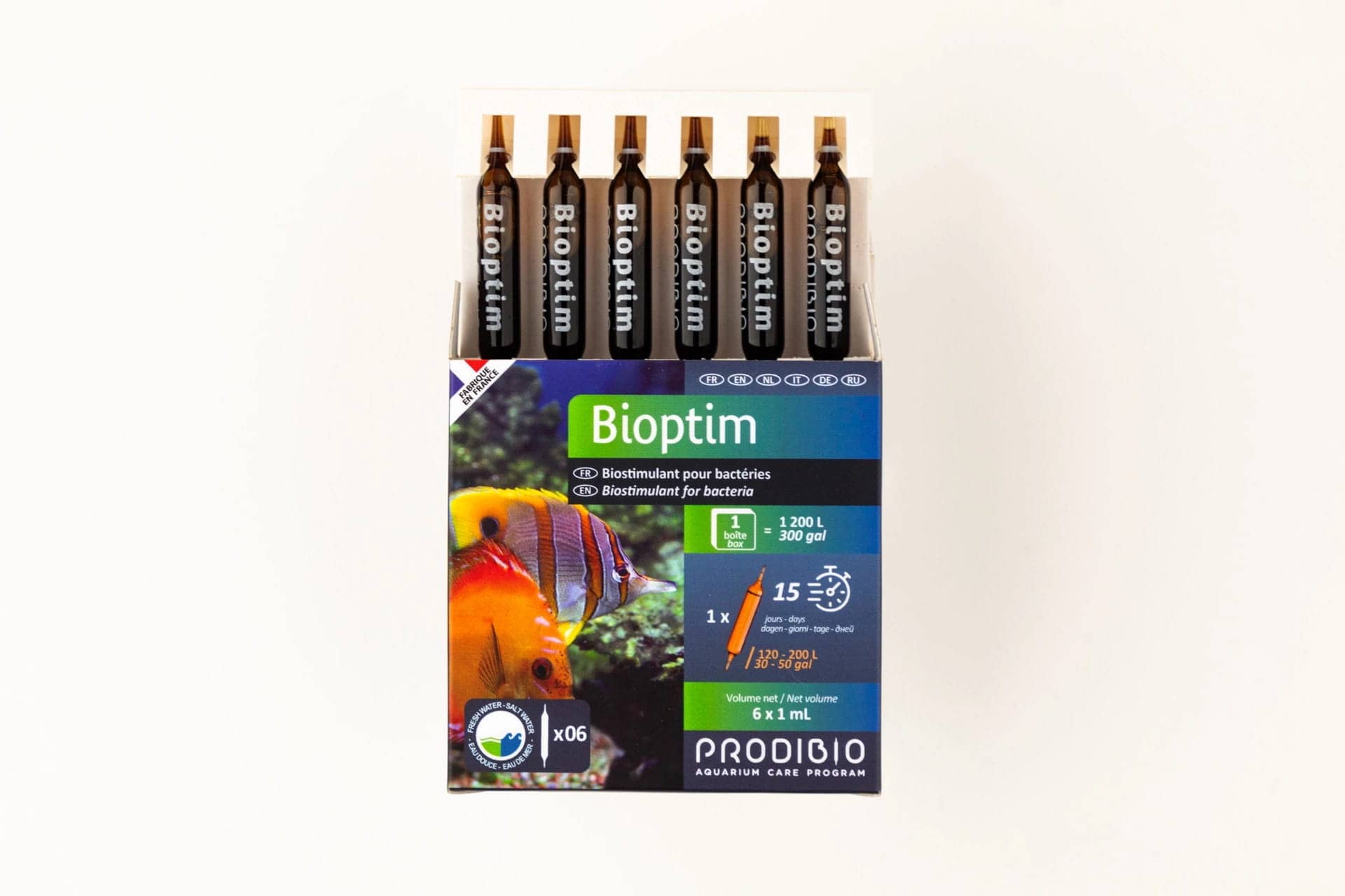 Prodibio Bioptim Fresh and Salt – 6 Ampullen – Mikroelemente für die Bakterien in BioDigest für Meerwasseraquarien – Bild 5