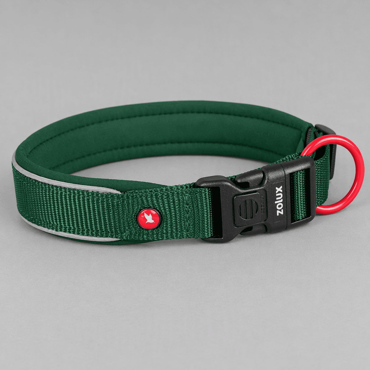 ZOLUX Premium-Nylon-Hundehalsband, Größe XS, 30–35 cm, 15 mm, grün – Bild 7