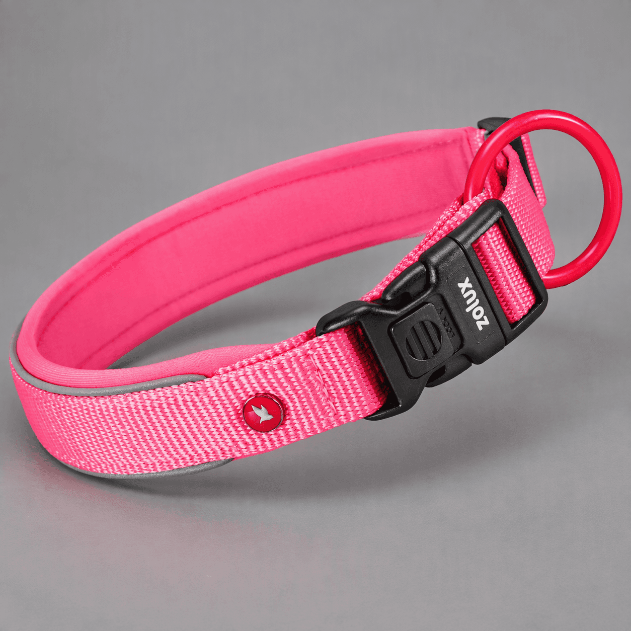 ZOLUX Premium-Nylon-Hundehalsband, Größe L, 45–50 cm, 25 mm, fuchsia – Bild 8