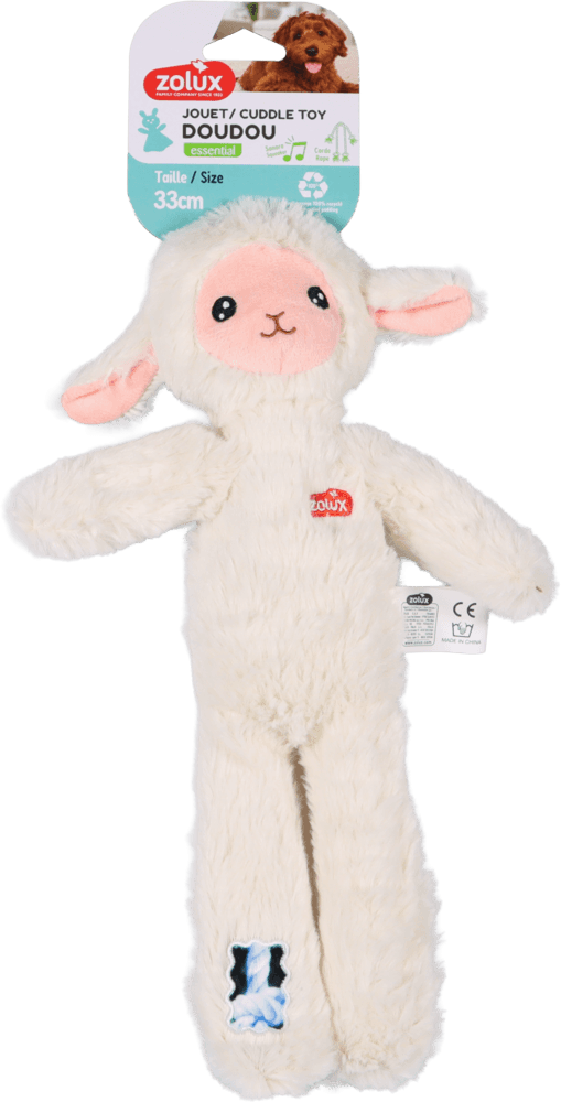 ZOLUX FURRY FARM Plüsch-Hundespielzeug, Schaf Lenny, 33 cm – Bild 2