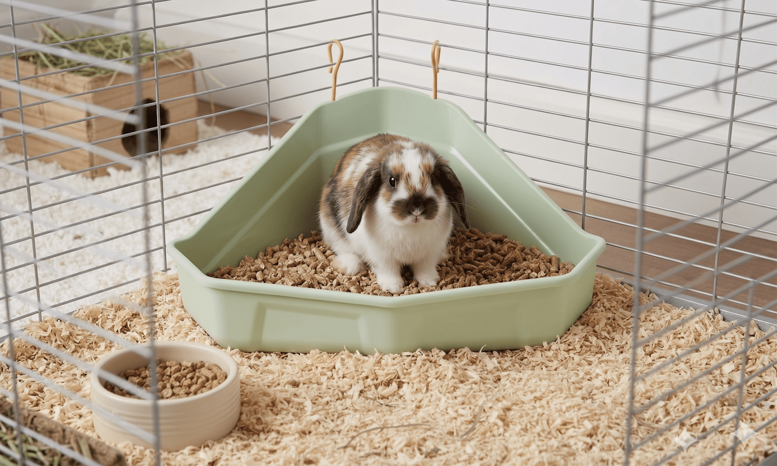 ZOLUX COSY Ecktoilette für Kaninchen und Meerschweinchen, grün – Bild 7